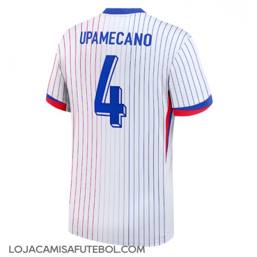 Camisa de Futebol França Dayot Upamecano #4 Equipamento Secundário Europeu 2024 Manga Curta